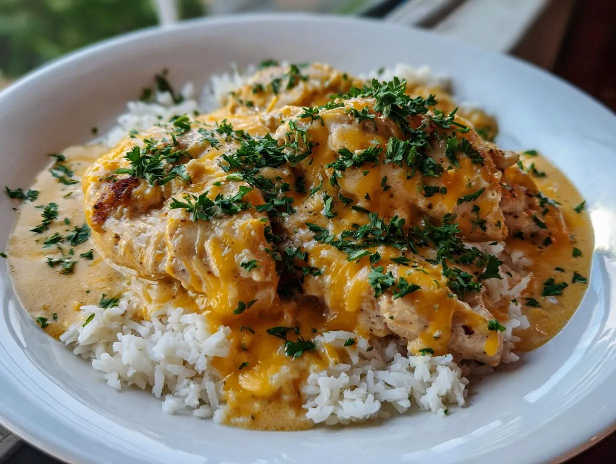 45-Minute Creamy Smothered Chicken and Rice Recipe to Crave