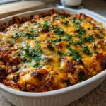 Crockpot Chicken Enchilada Casserole