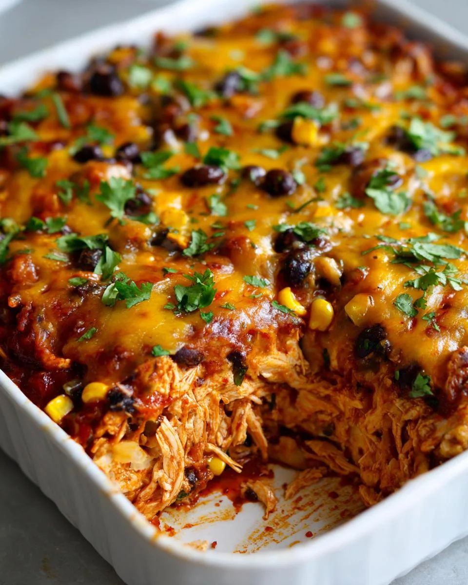 Crockpot Chicken Enchilada Casserole - detail 2