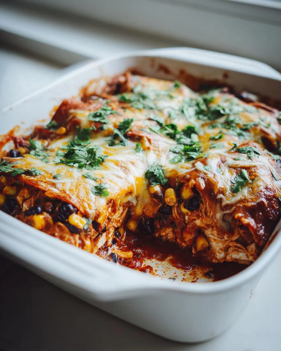 Crockpot Chicken Enchilada Casserole - detail 3