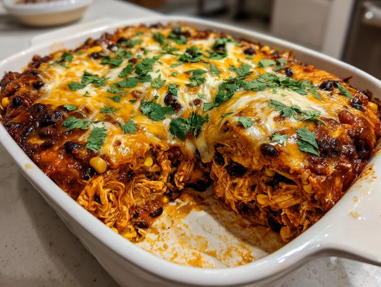 Crockpot Chicken Enchilada Casserole - detail 5