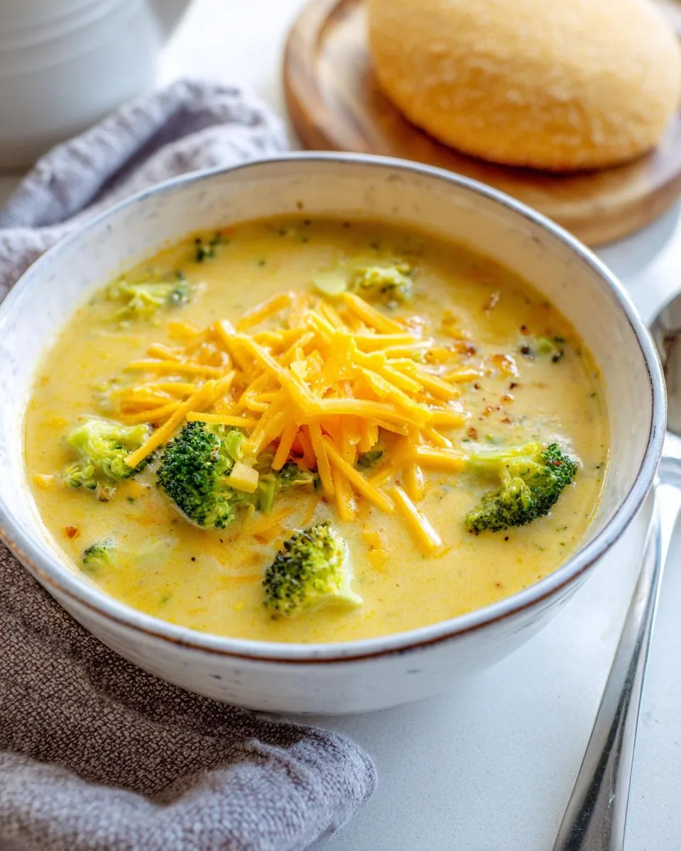 Easy Broccoli Cheddar Soup - detail 2