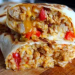 Ground Chicken and Rice Burritos