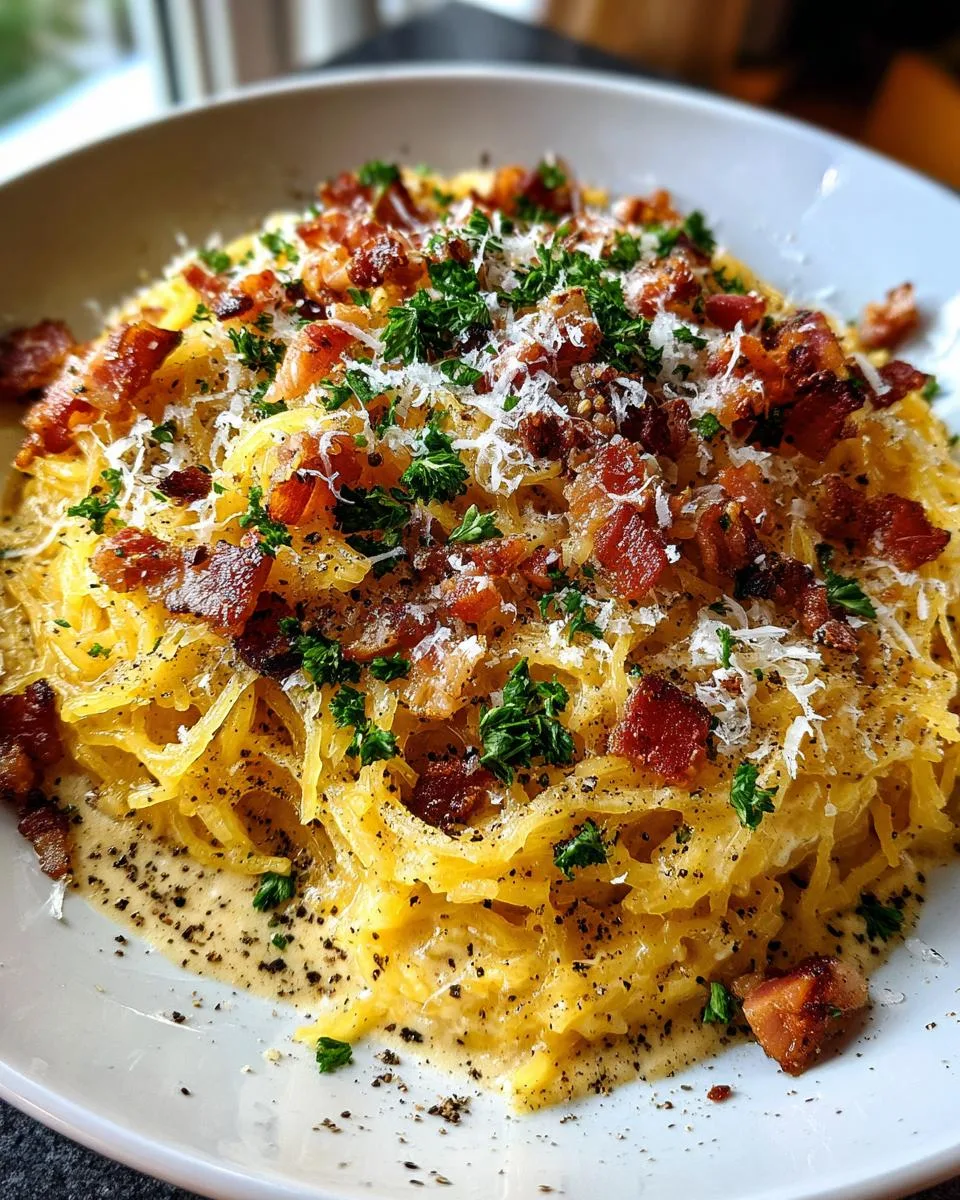 Keto Spaghetti Squash Carbonara - detail 4