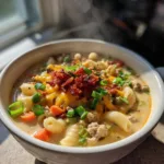One-Pot Macaroni Cheeseburger Soup