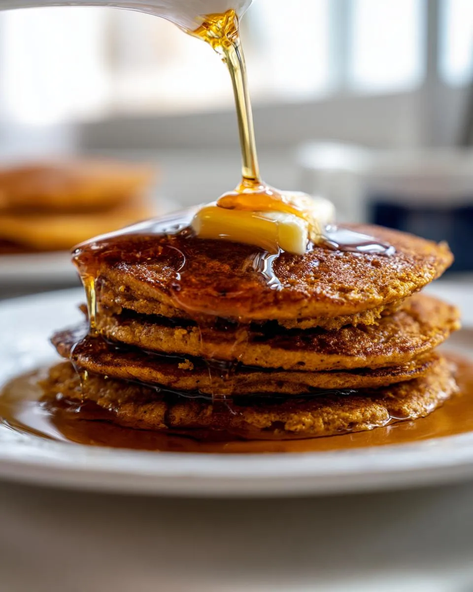 Pumpkin Cottage Cheese Pancakes - detail 2