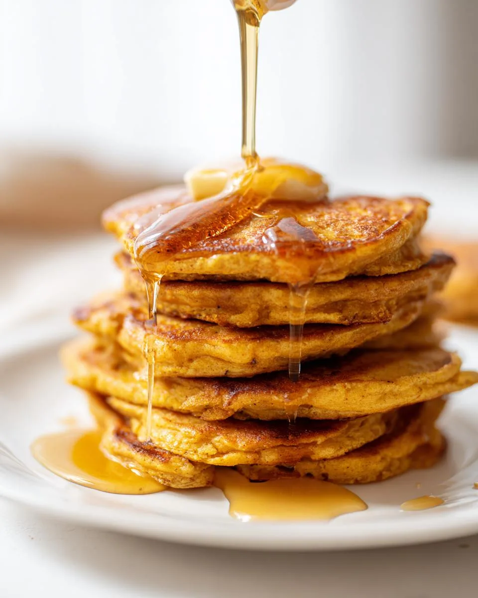 Pumpkin Cottage Cheese Pancakes - detail 3
