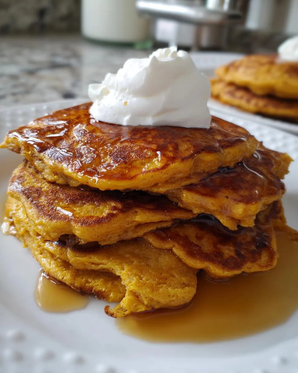 Pumpkin Spice Cottage Cheese Pancakes - detail 2