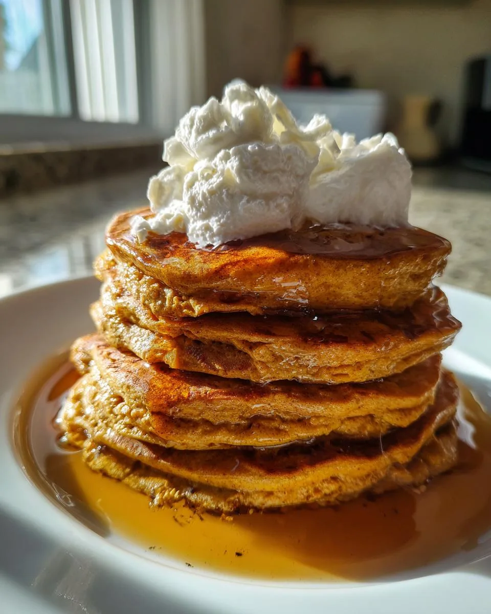 Pumpkin Spice Cottage Cheese Pancakes - detail 3