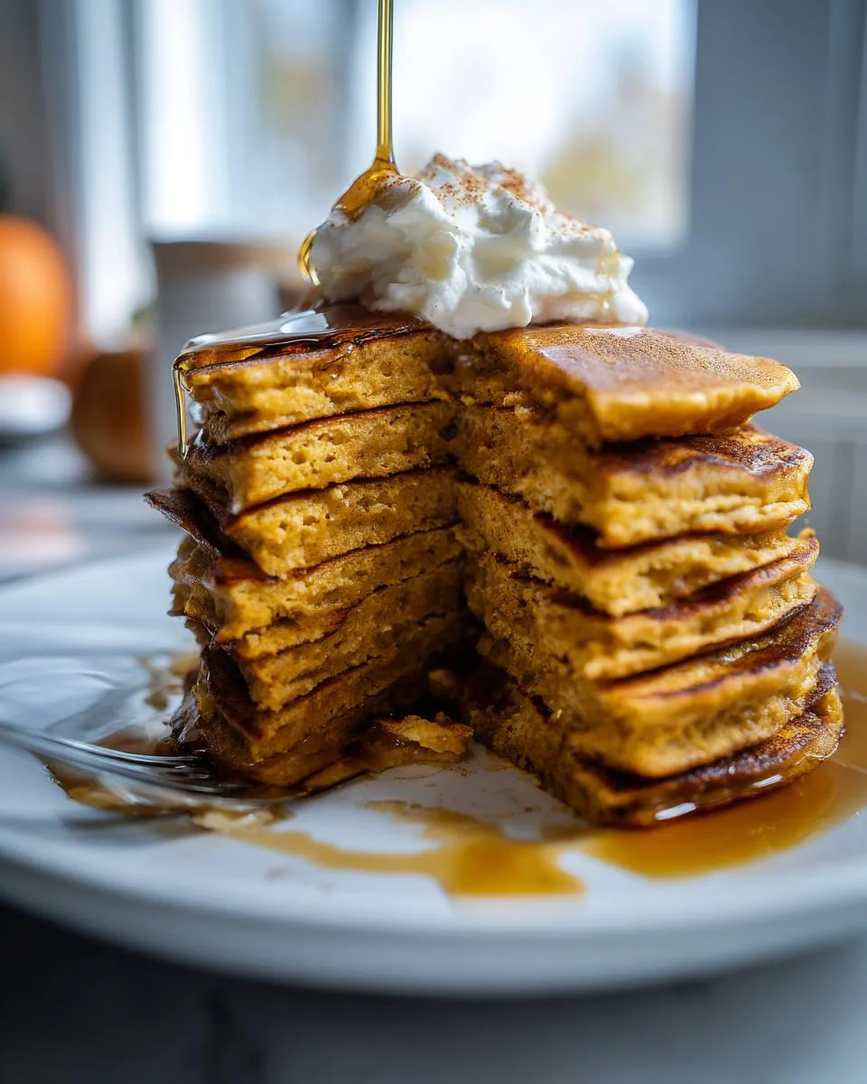 Pumpkin Spice Cottage Cheese Pancakes - detail 4