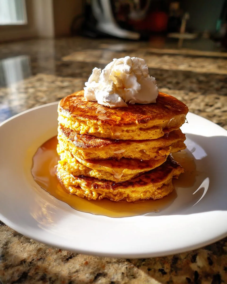 Pumpkin Spice Cottage Cheese Pancakes - detail 5