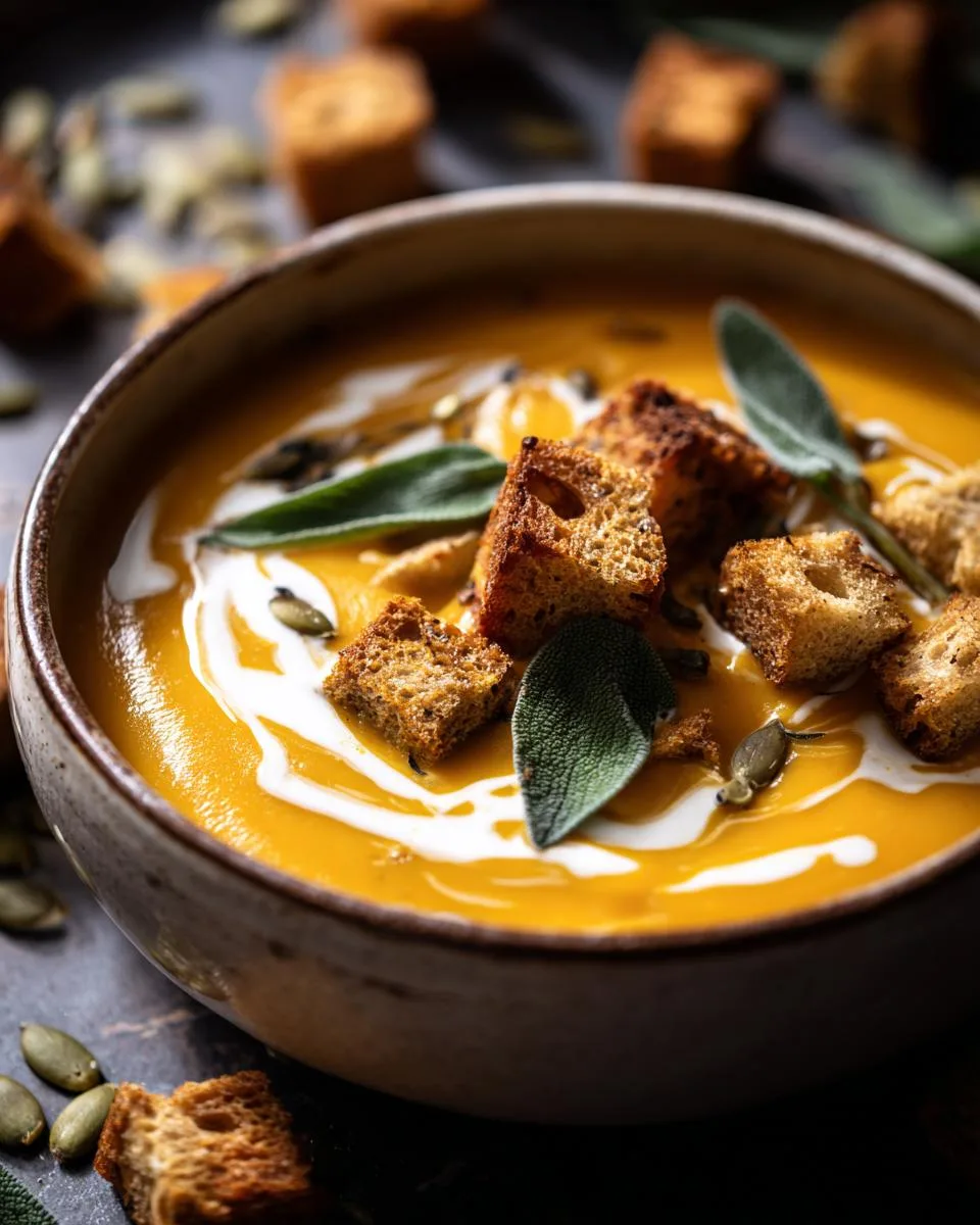 Roasted Butternut Squash Soup - detail 1