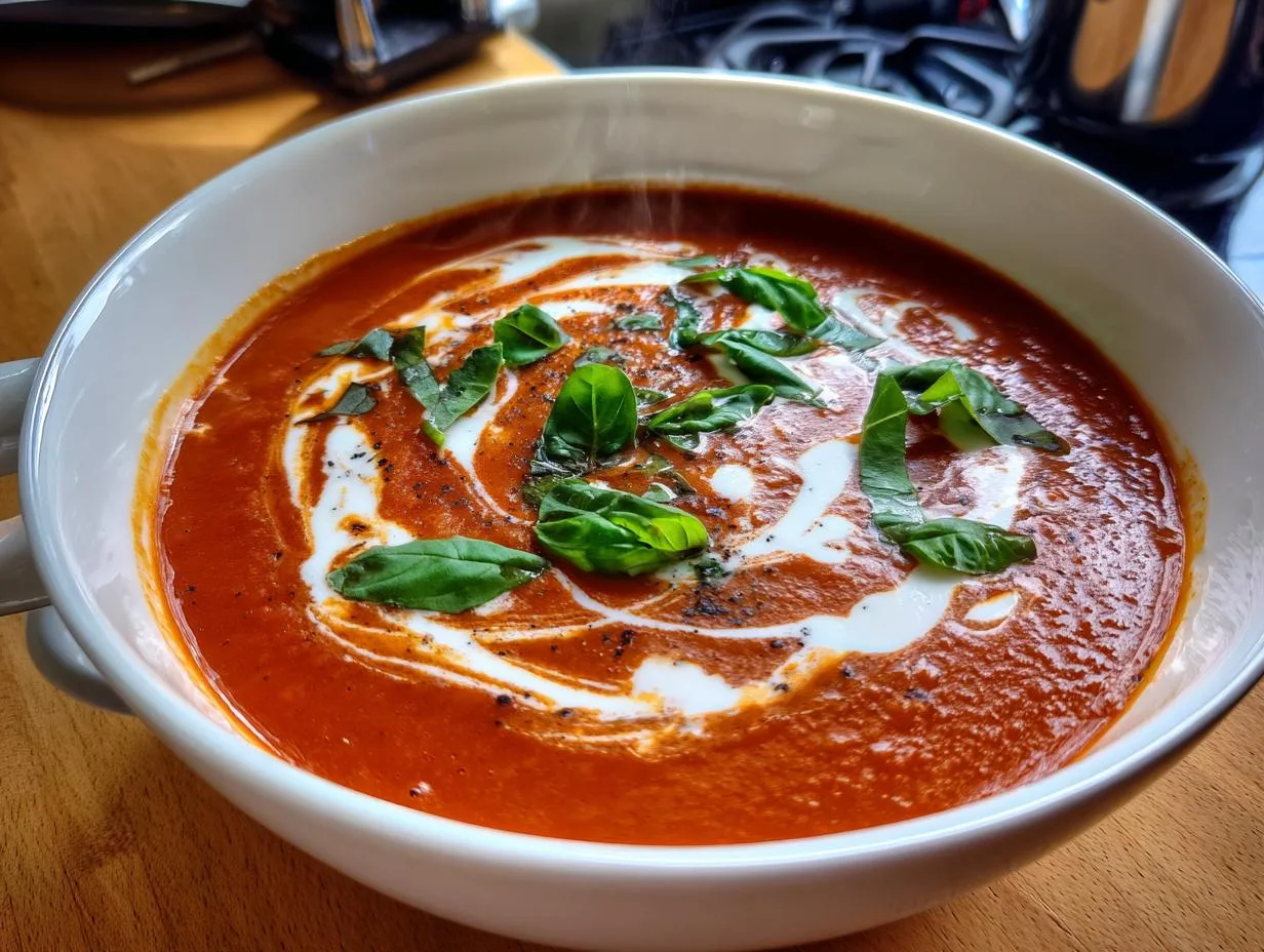 Creamy Roasted Tomato Soup Recipe with 5 Secret Ingredients