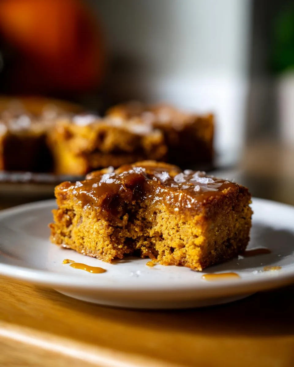 Salted Maple Pumpkin Blondies - detail 1