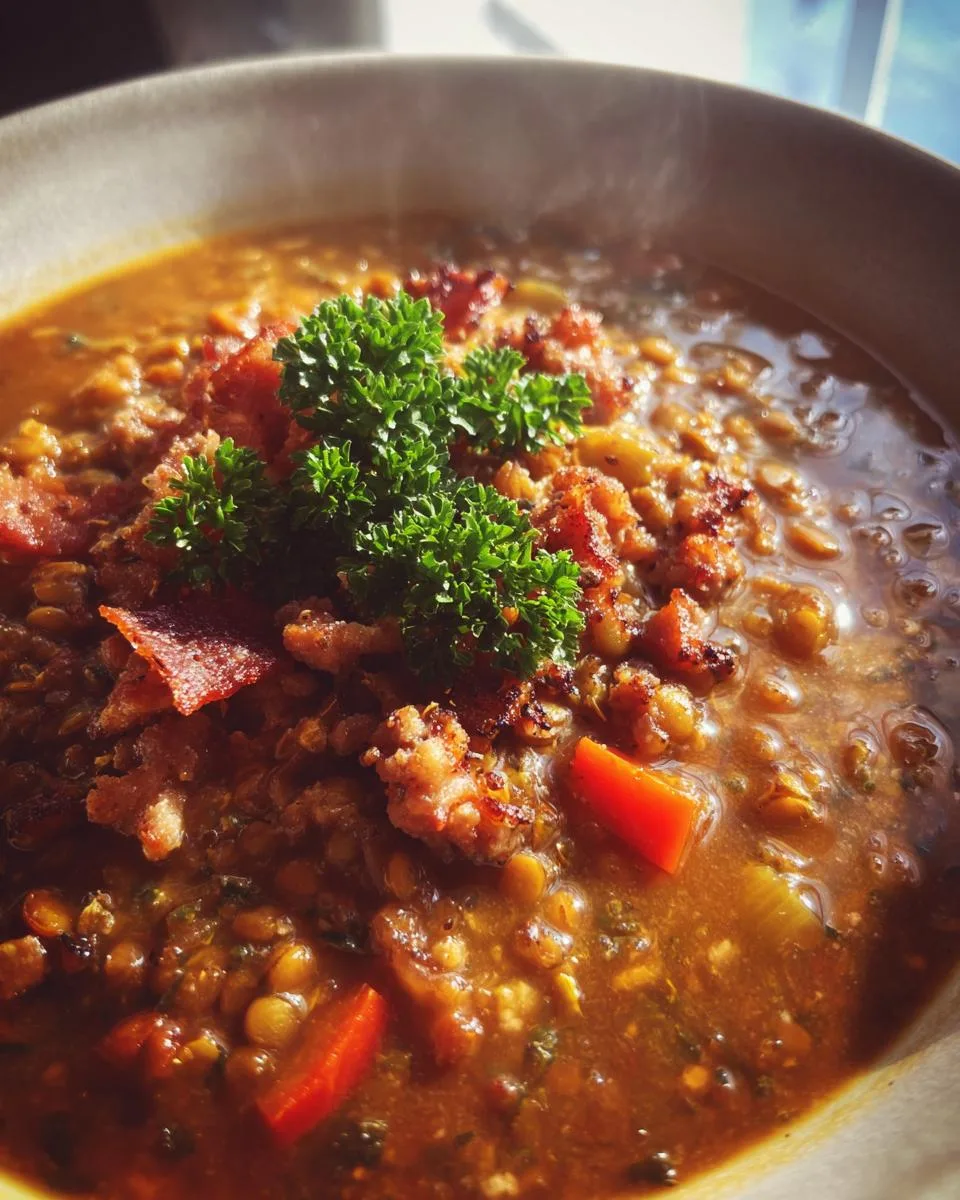 Sausage And Lentil Soup - detail 4