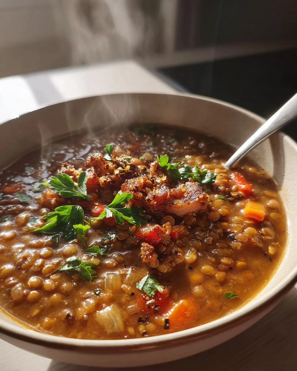 Sausage And Lentil Soup - detail 5
