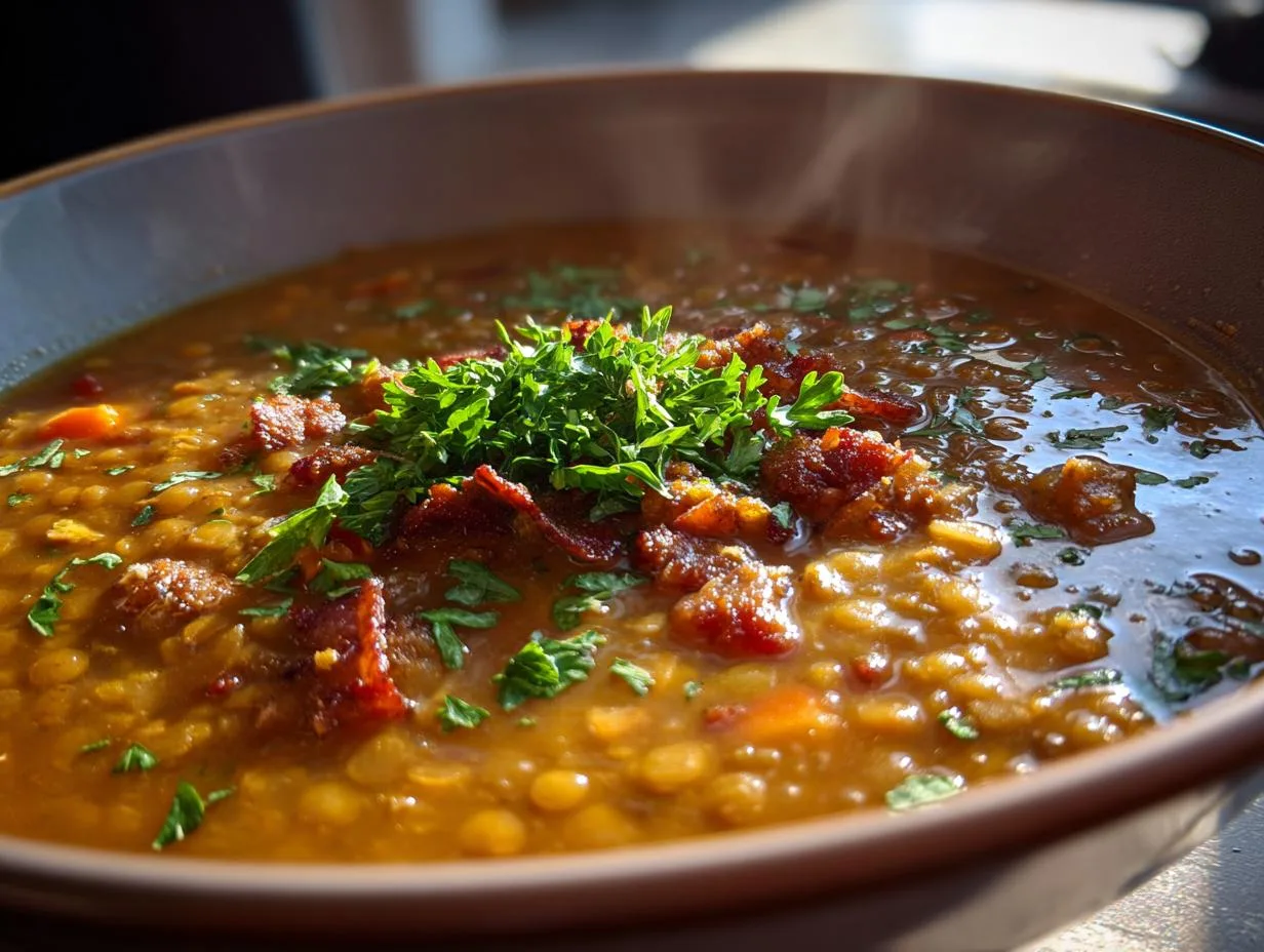 Heartwarming Sausage and Lentil Soup with 7 Rich Flavors