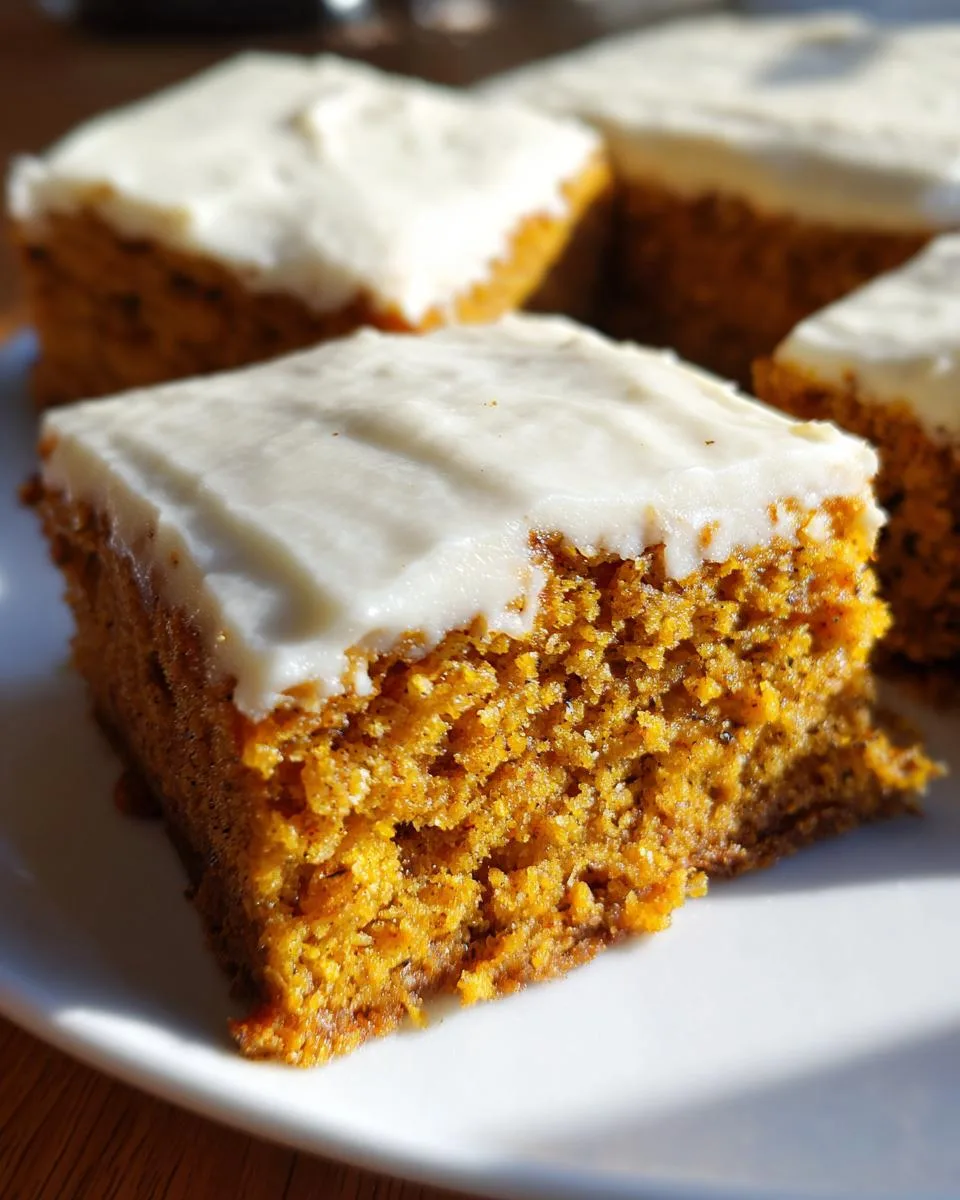 healthy pumpkin bars - detail 2