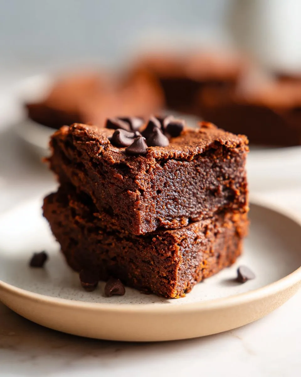 healthy pumpkin brownies - detail 2