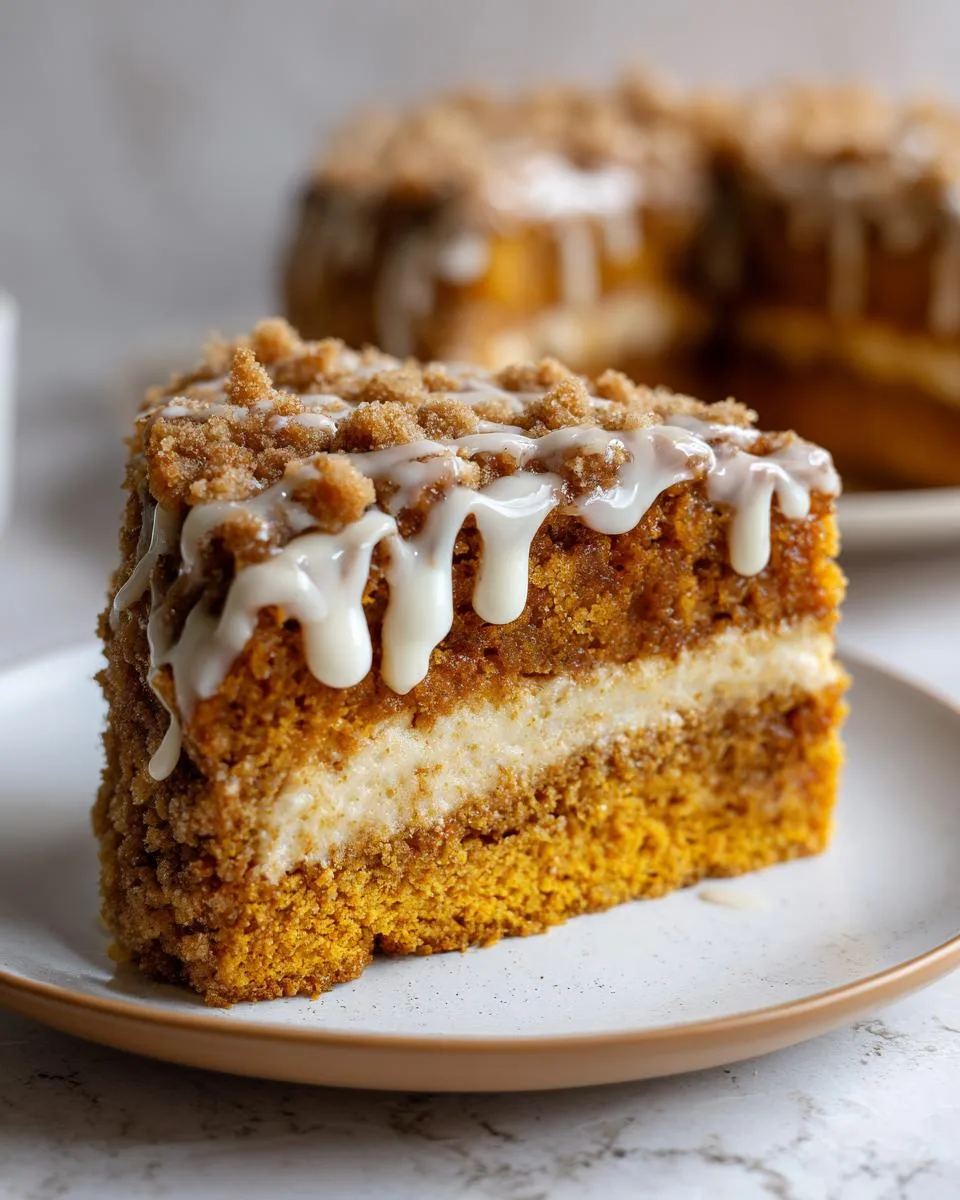 keto pumpkin coffee cake - detail 1