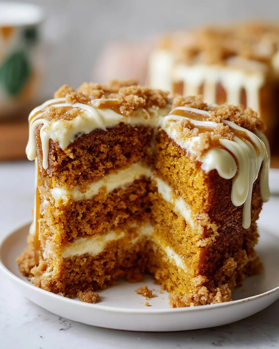 keto pumpkin coffee cake - detail 3