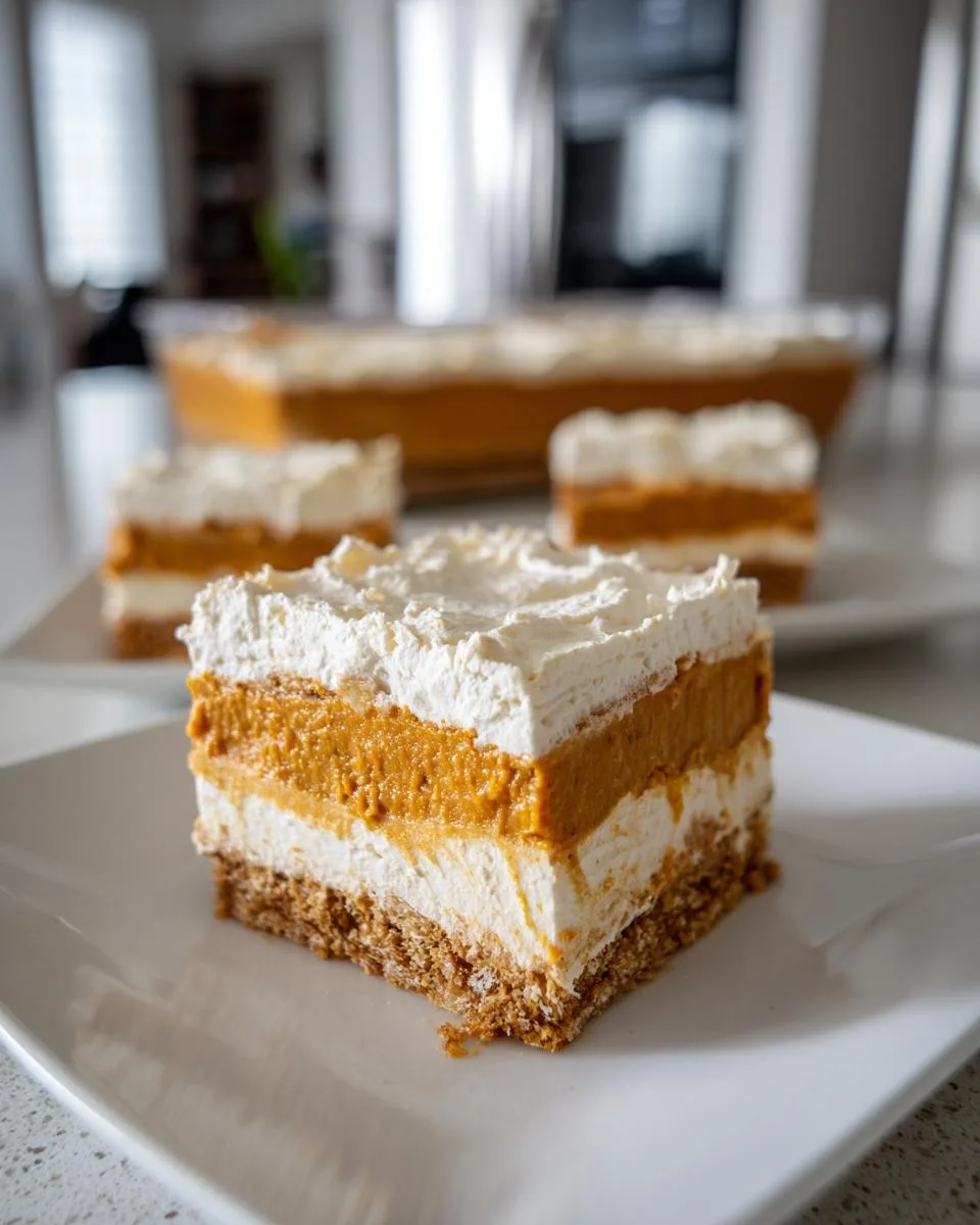 no bake pumpkin cheesecake bars - detail 5