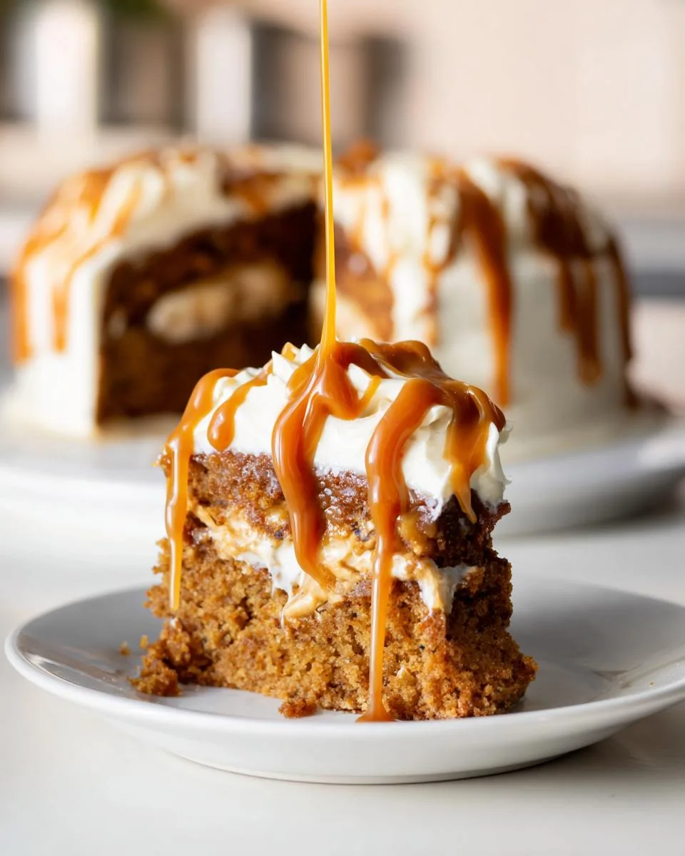 pumpkin cake with caramel cream - detail 5