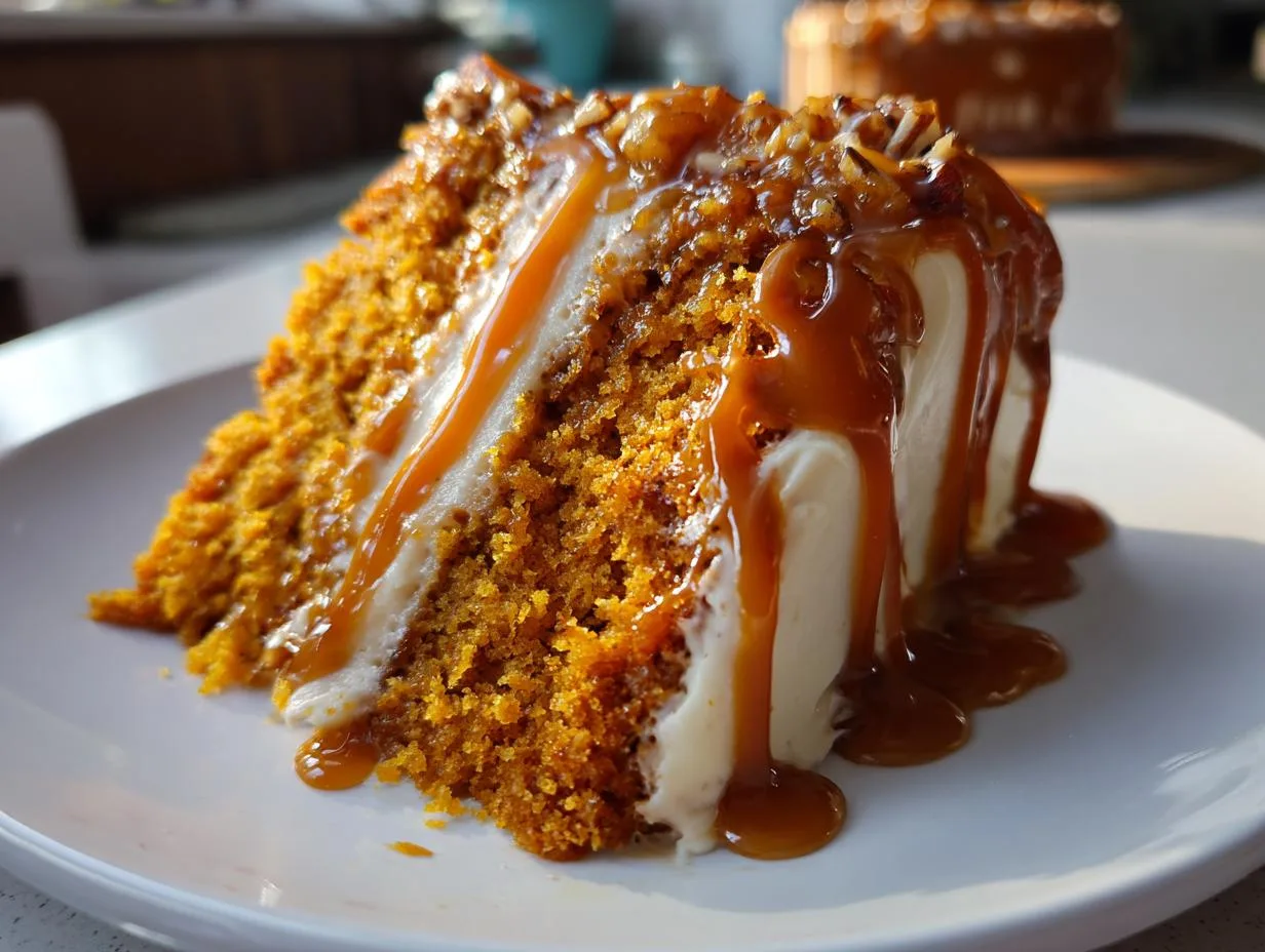 Irresistible Pumpkin Cake with Caramel Cream in 12 Easy Steps