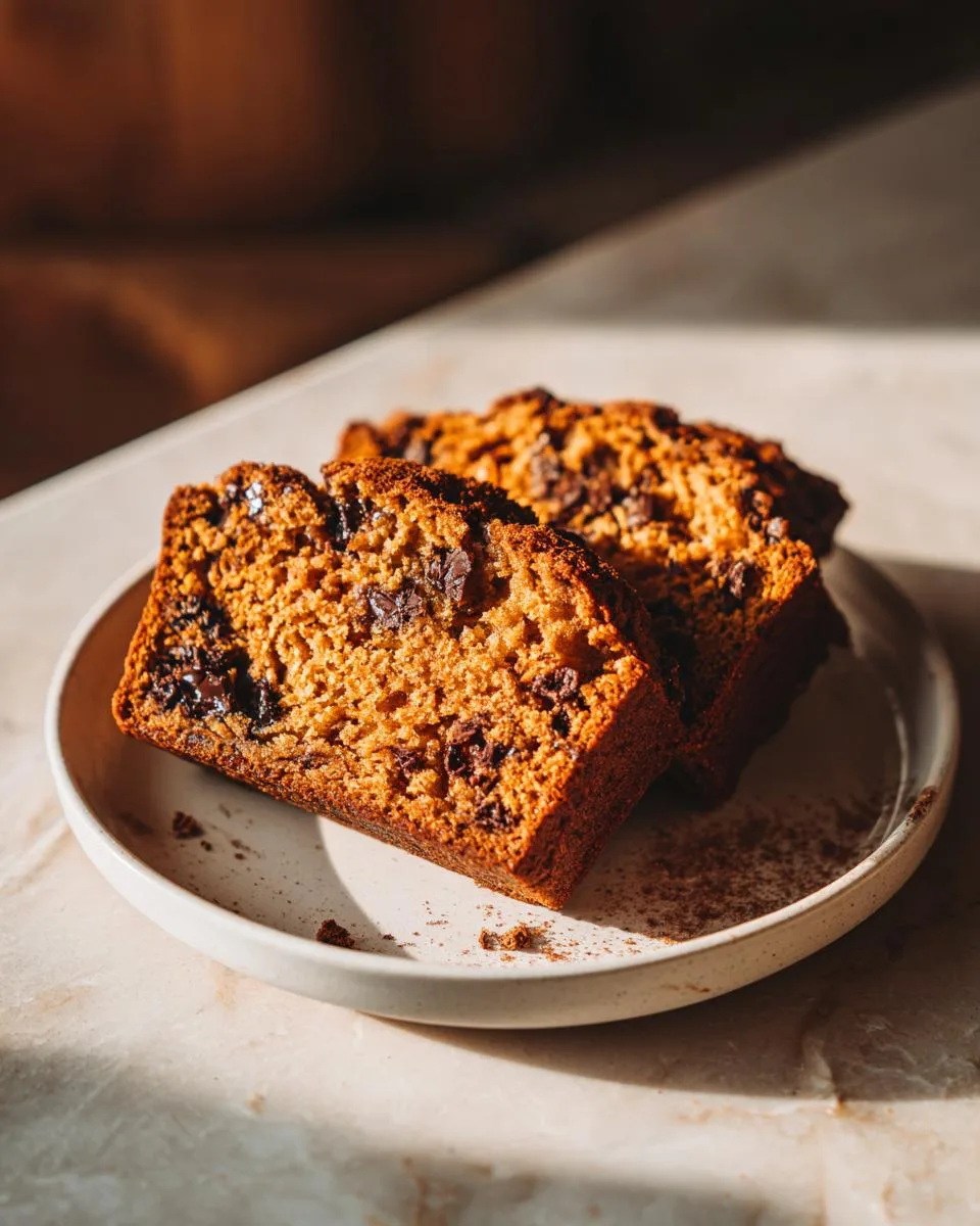 pumpkin chocolate chip loaf - detail 2