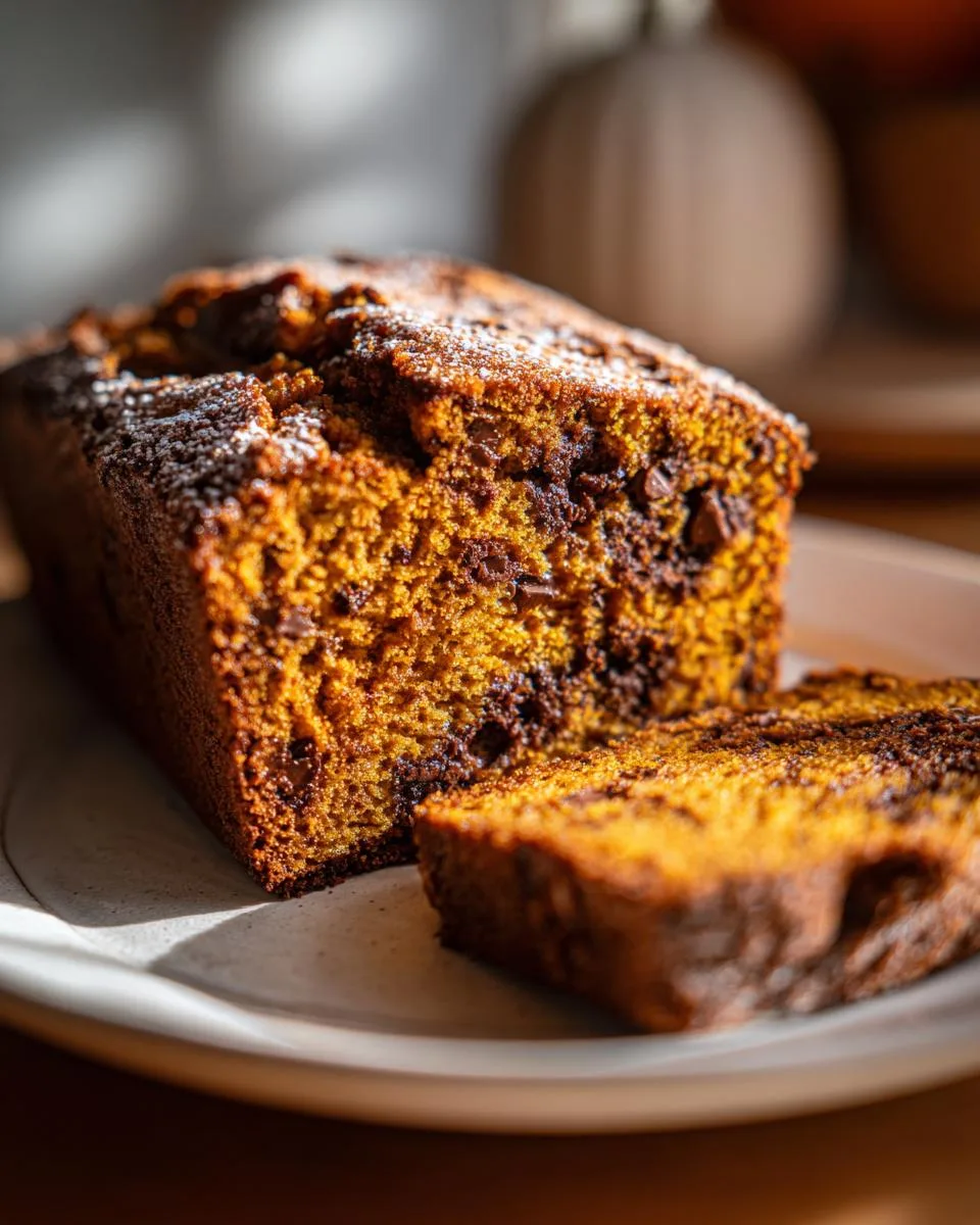 pumpkin chocolate chip loaf - detail 3