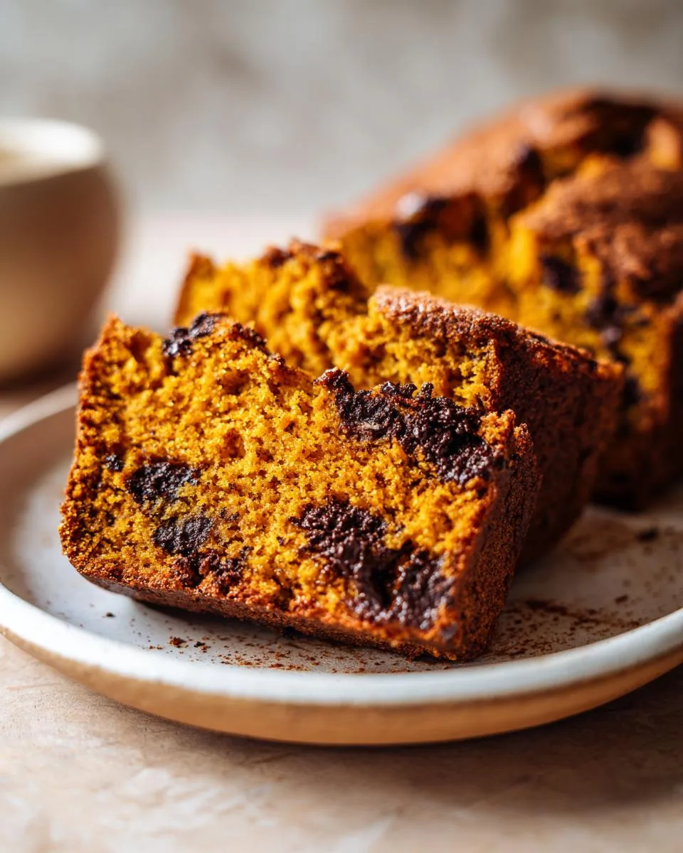 pumpkin chocolate chip loaf - detail 5