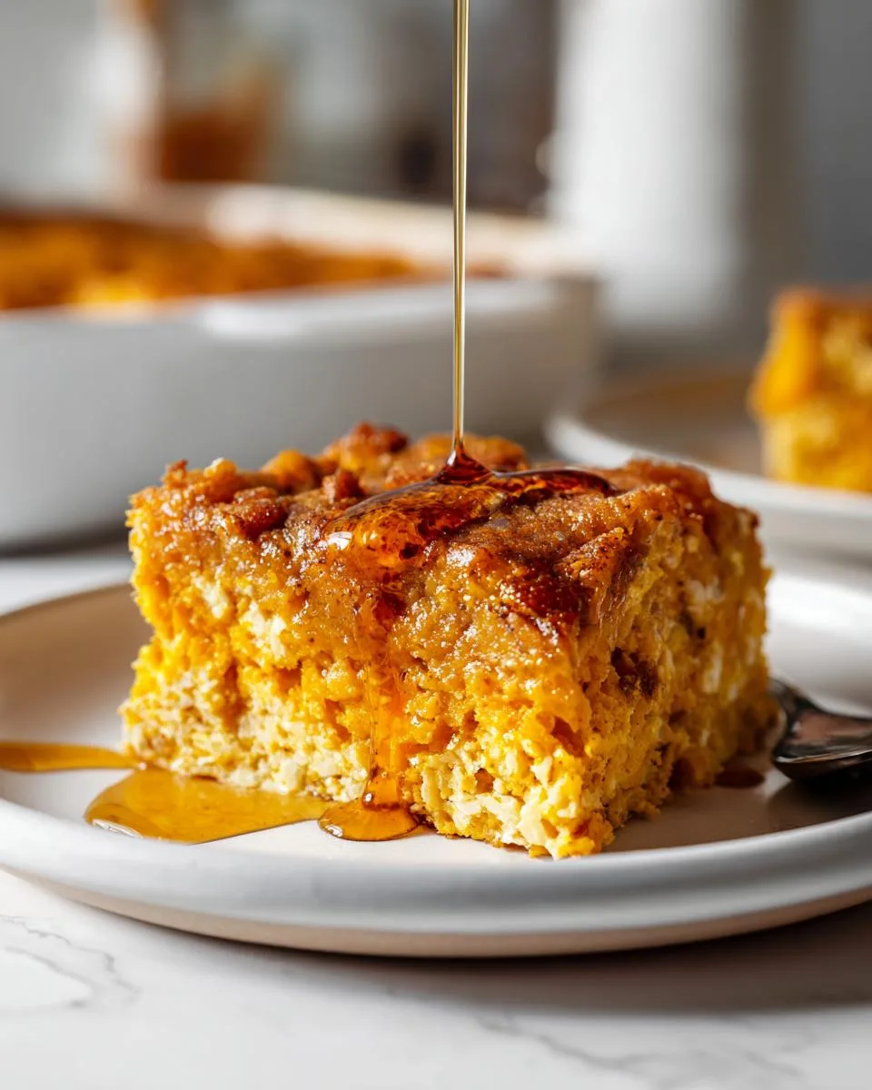 pumpkin cottage cheese bake - detail 1