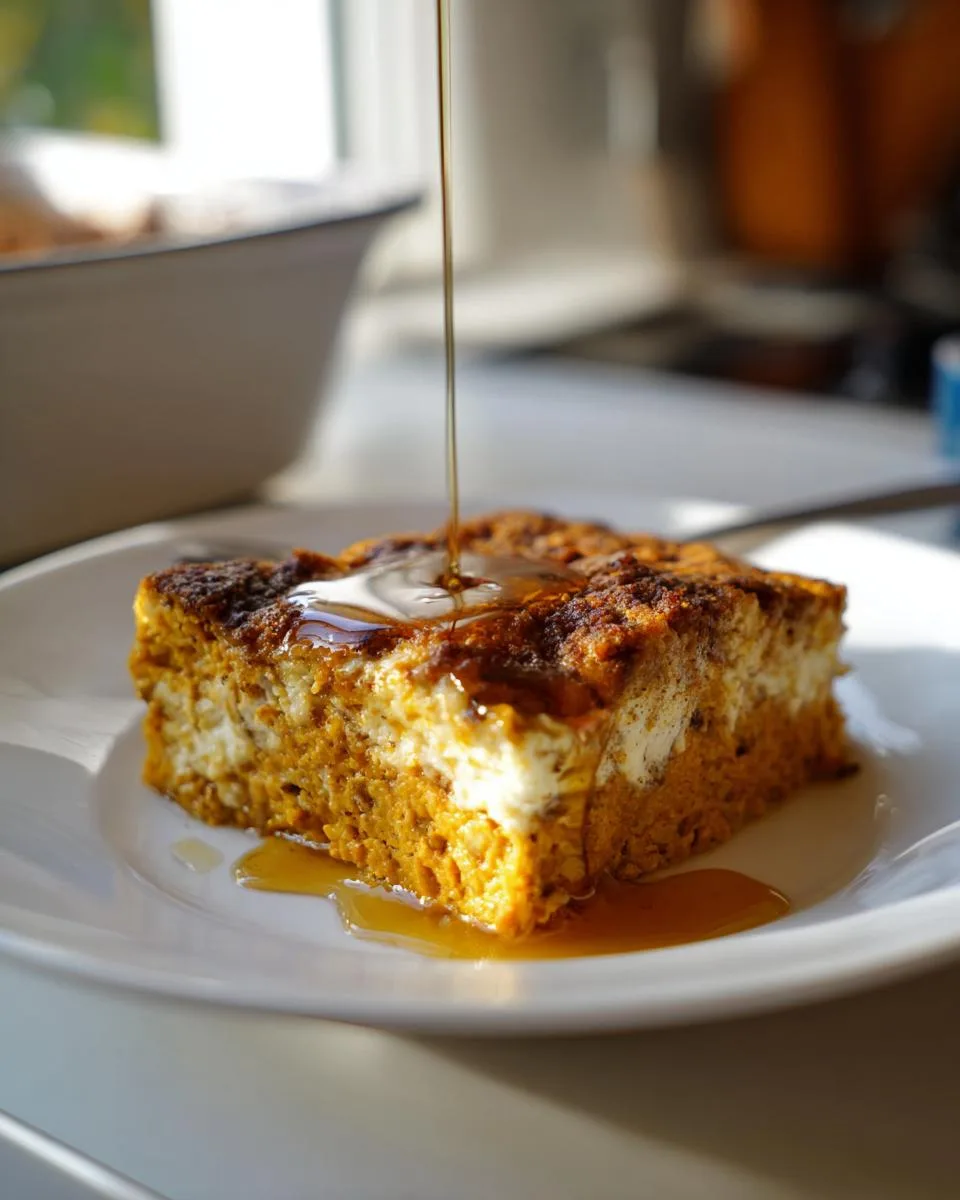 pumpkin cottage cheese bake - detail 2