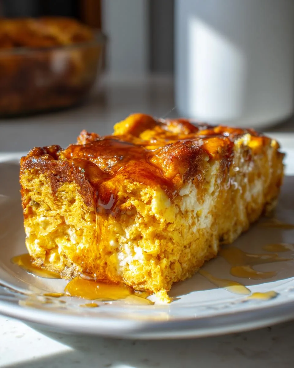 pumpkin cottage cheese bake - detail 4