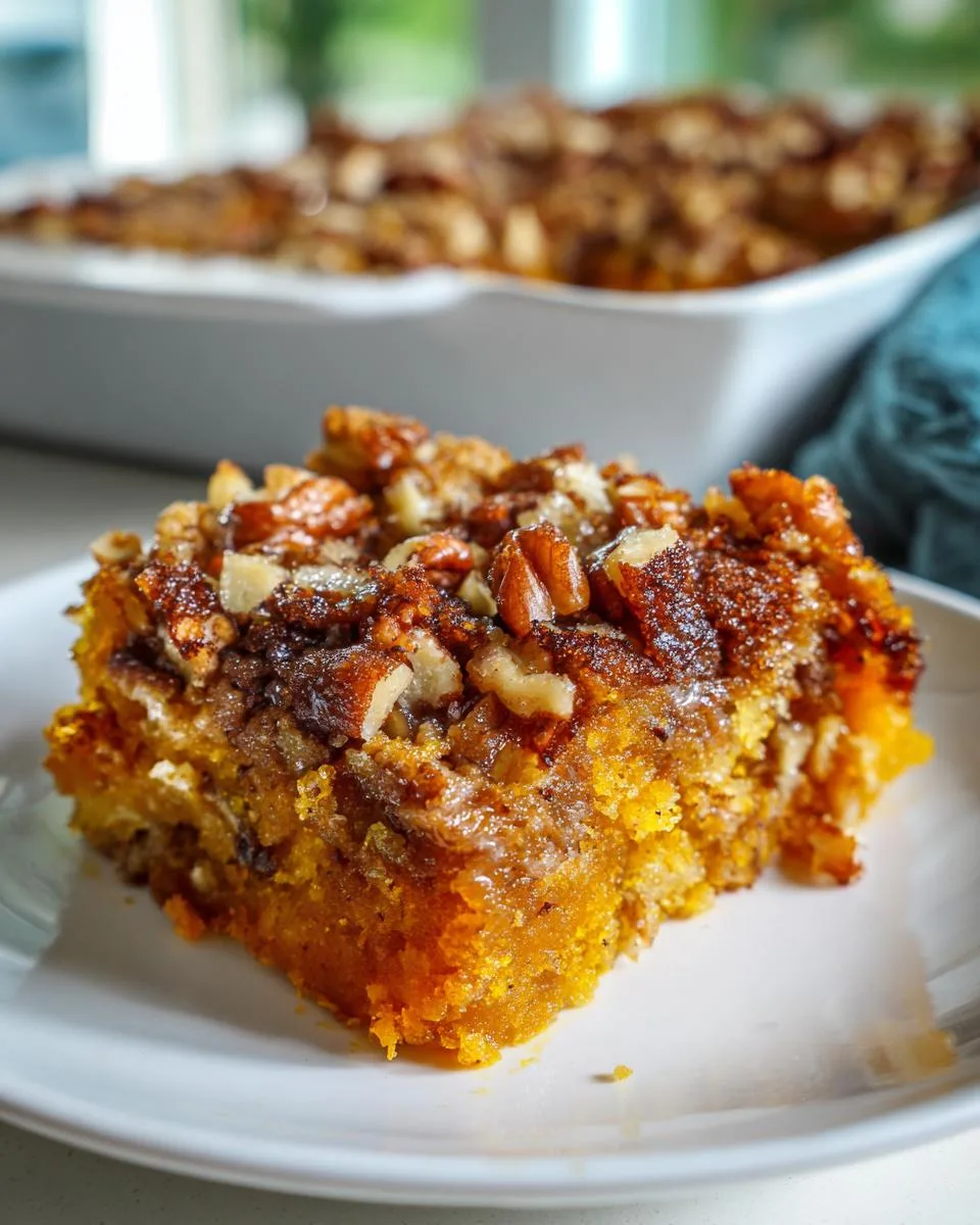 pumpkin dump cake - detail 2