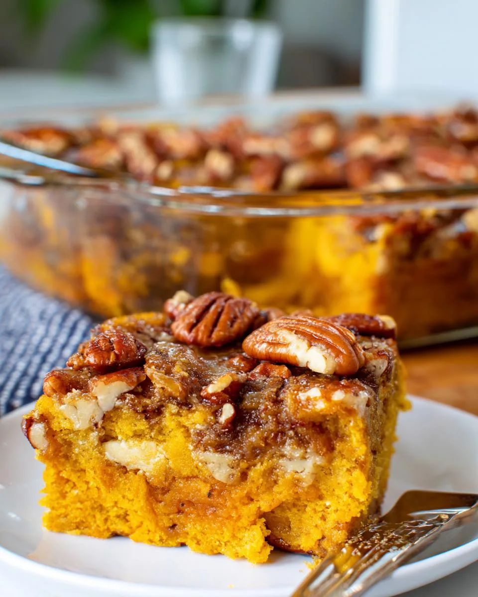 pumpkin dump cake - detail 3