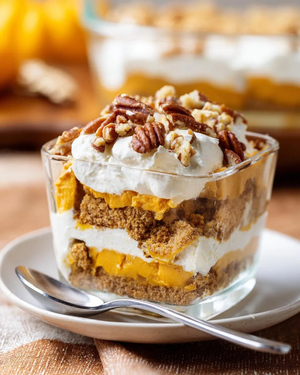 pumpkin lush dessert - detail 1