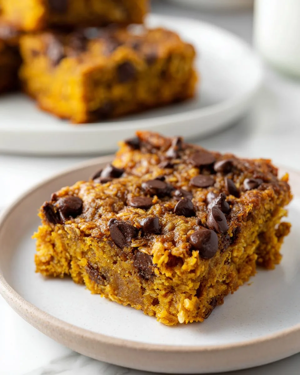 pumpkin oatmeal bars - detail 2