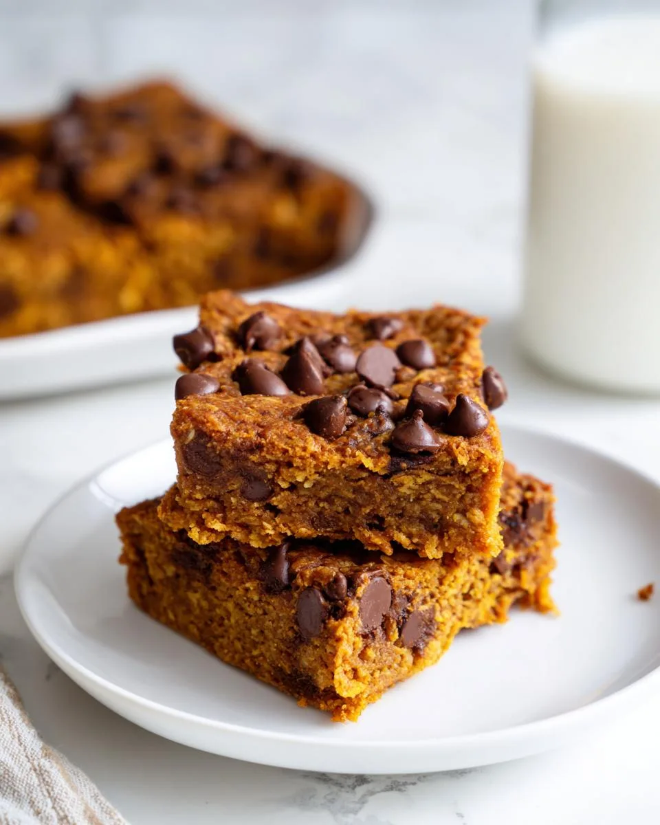 pumpkin oatmeal bars - detail 4