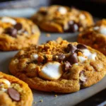 pumpkin s’mores cookies