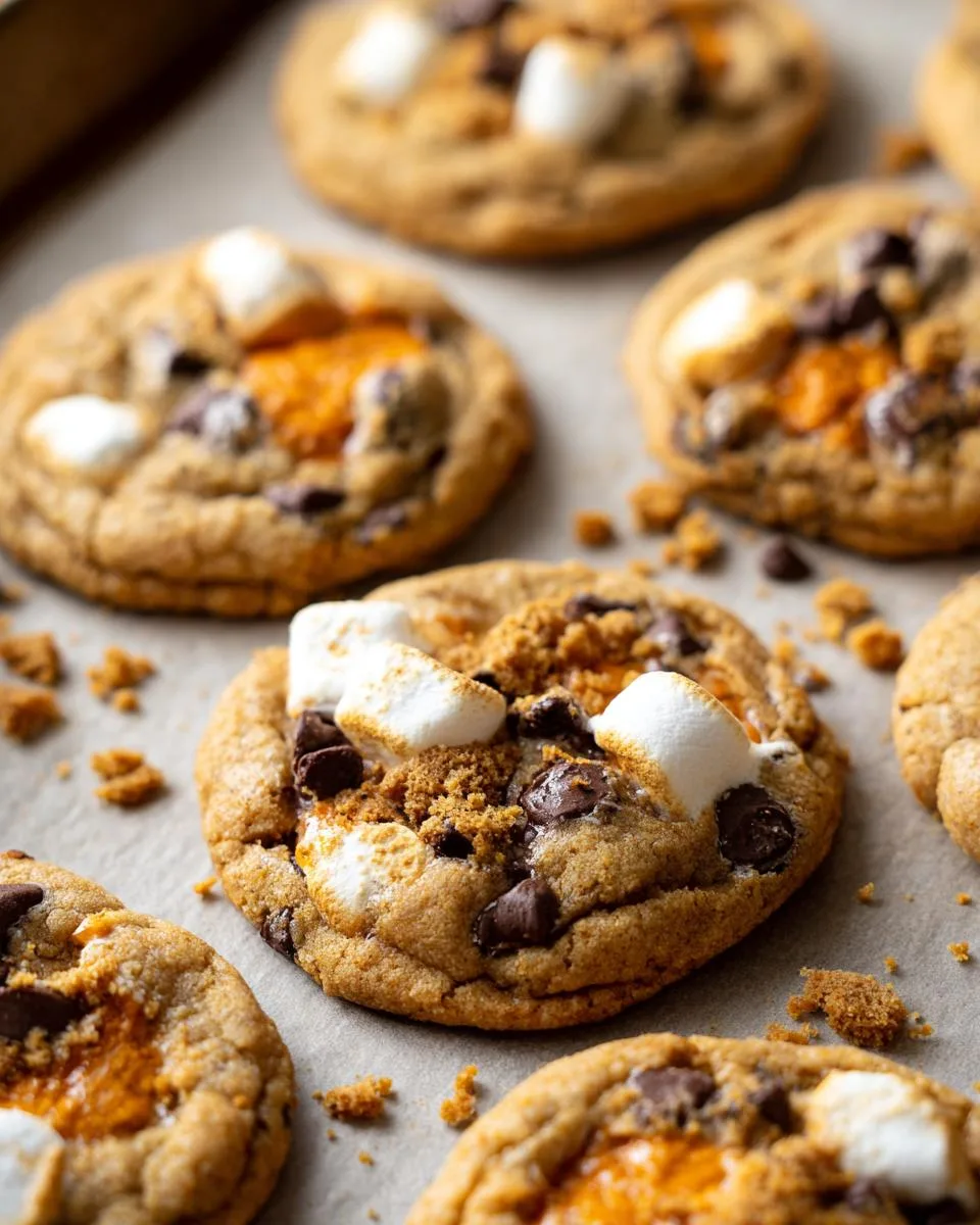 pumpkin s’mores cookies - detail 3