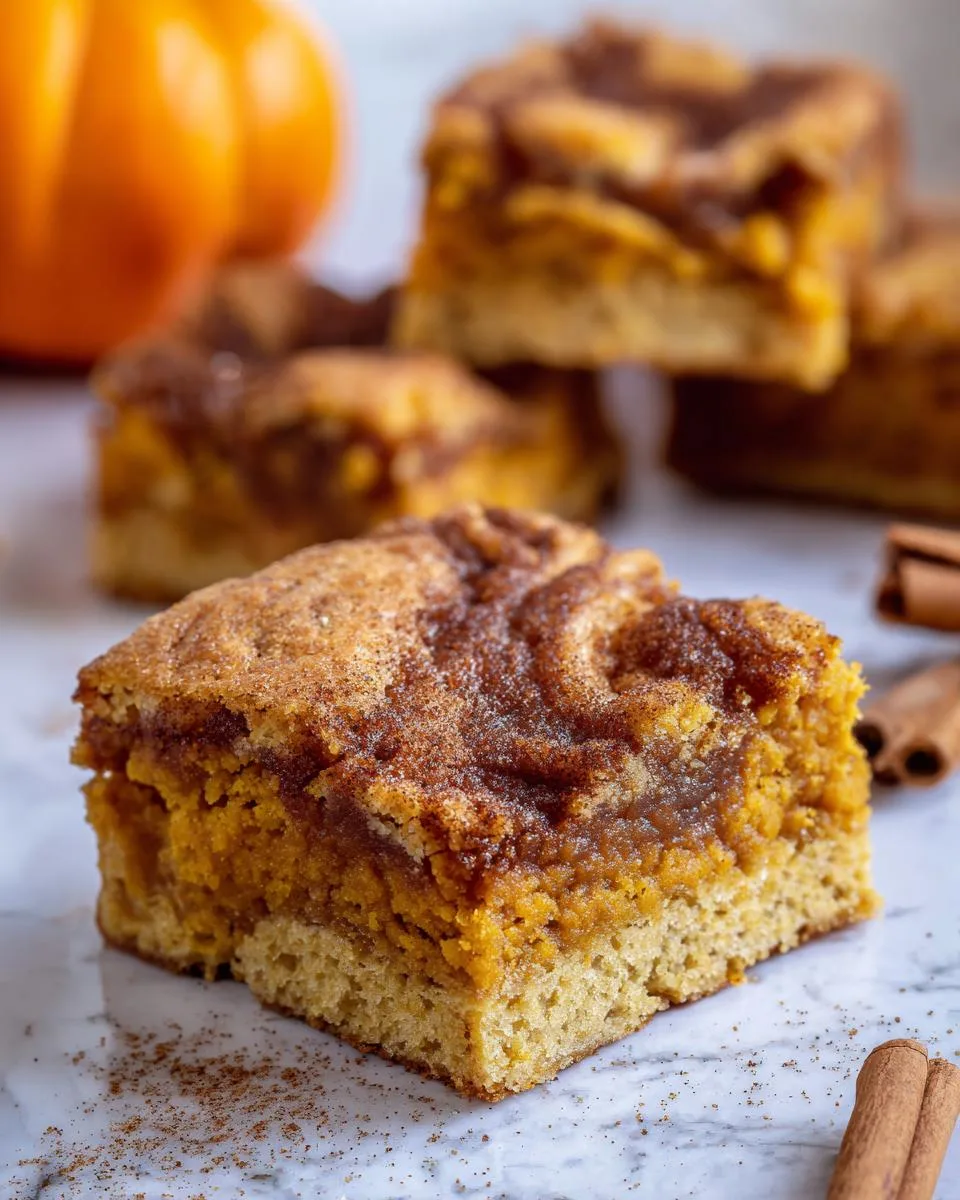 pumpkin snickerdoodle blondies - detail 2
