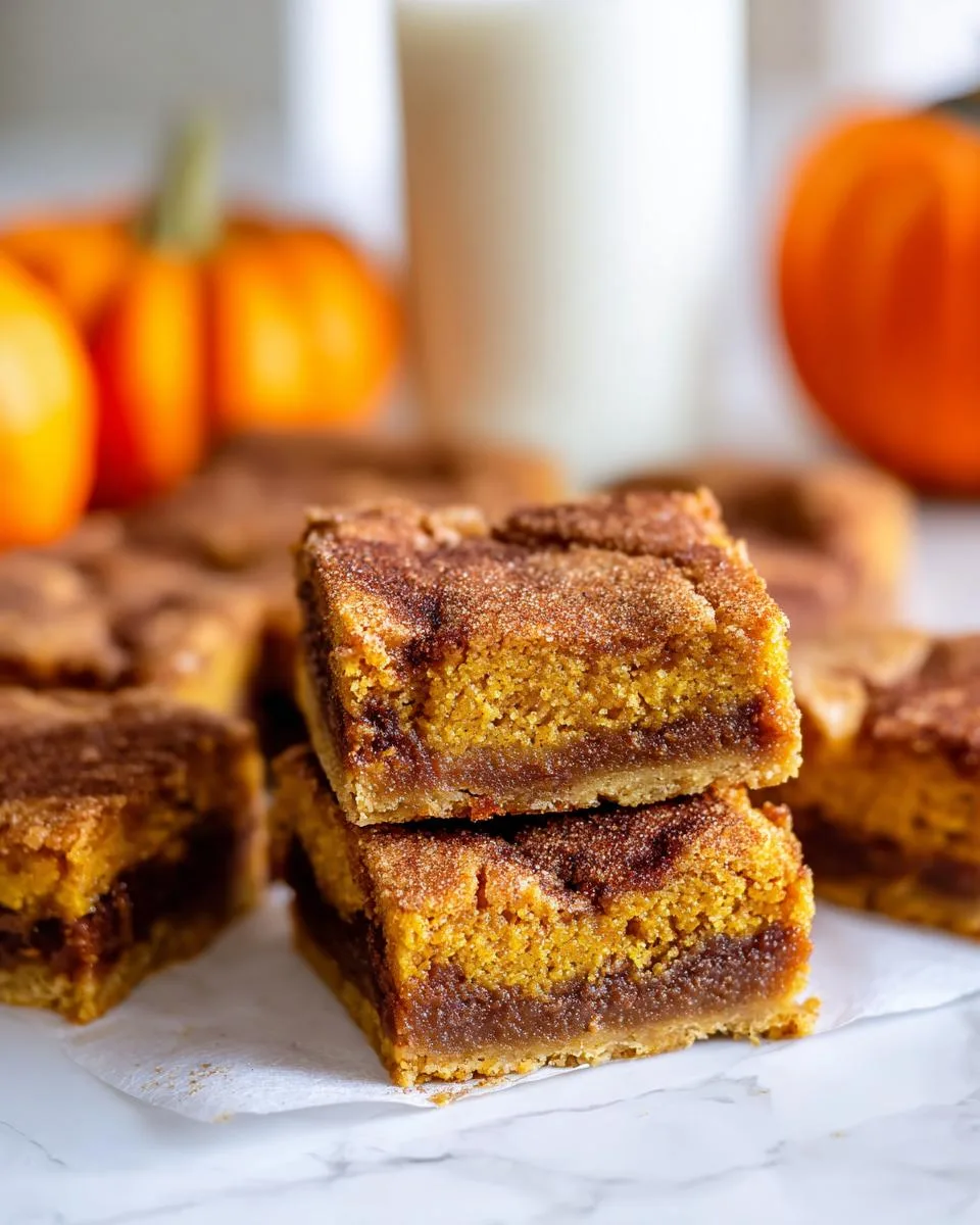 pumpkin snickerdoodle blondies - detail 4
