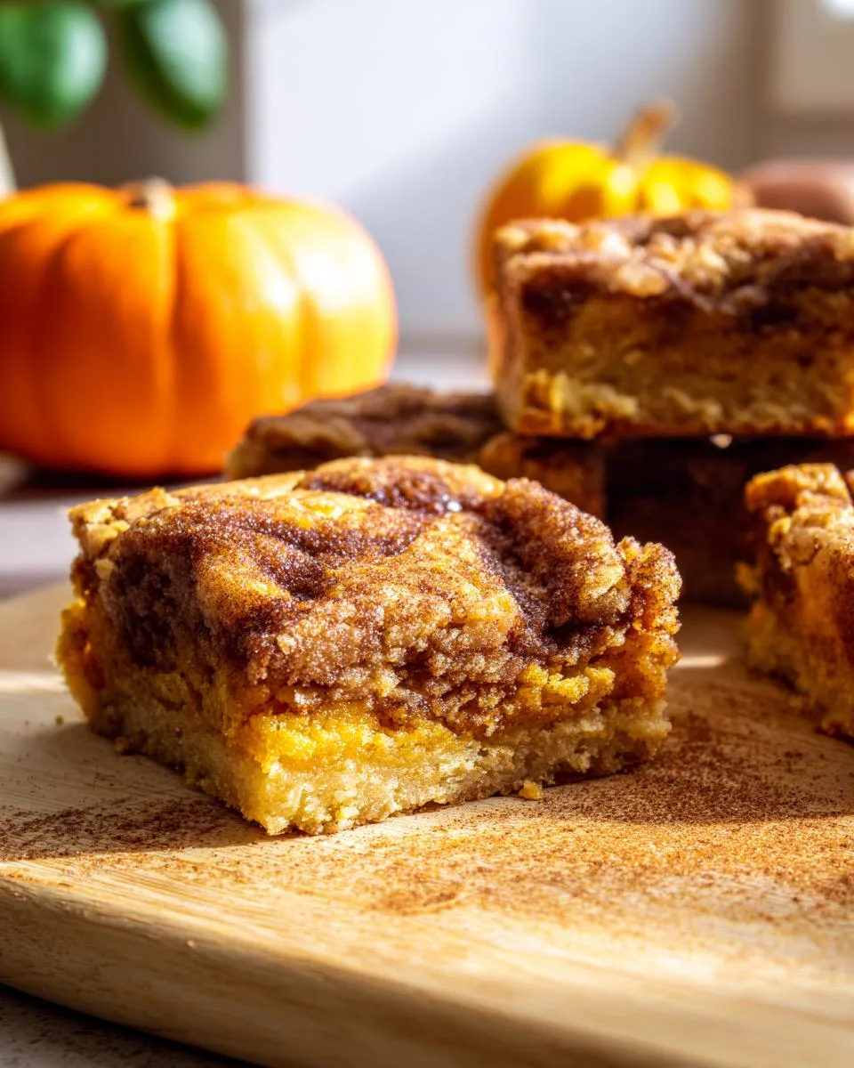 pumpkin snickerdoodle blondies - detail 5
