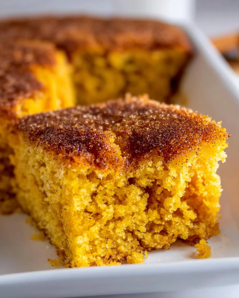 pumpkin snickerdoodle snack cake - detail 1