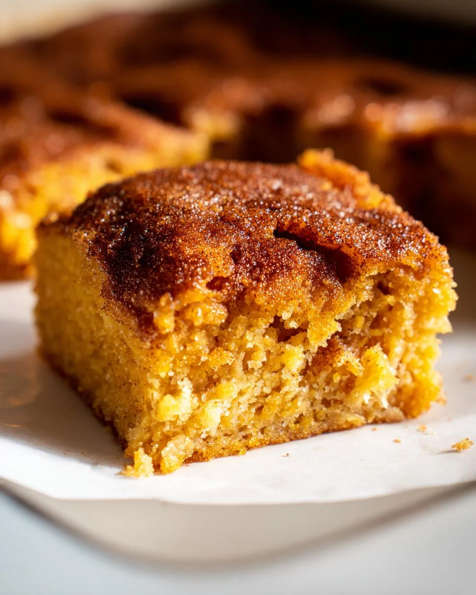 pumpkin snickerdoodle snack cake - detail 4