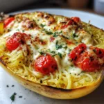 Baked Feta Spaghetti Squash With Tomato