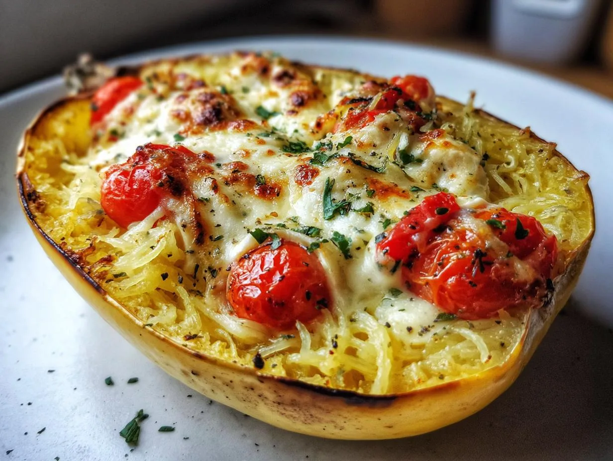Irresistible Baked Feta Spaghetti Squash With Tomato in 60 Minutes