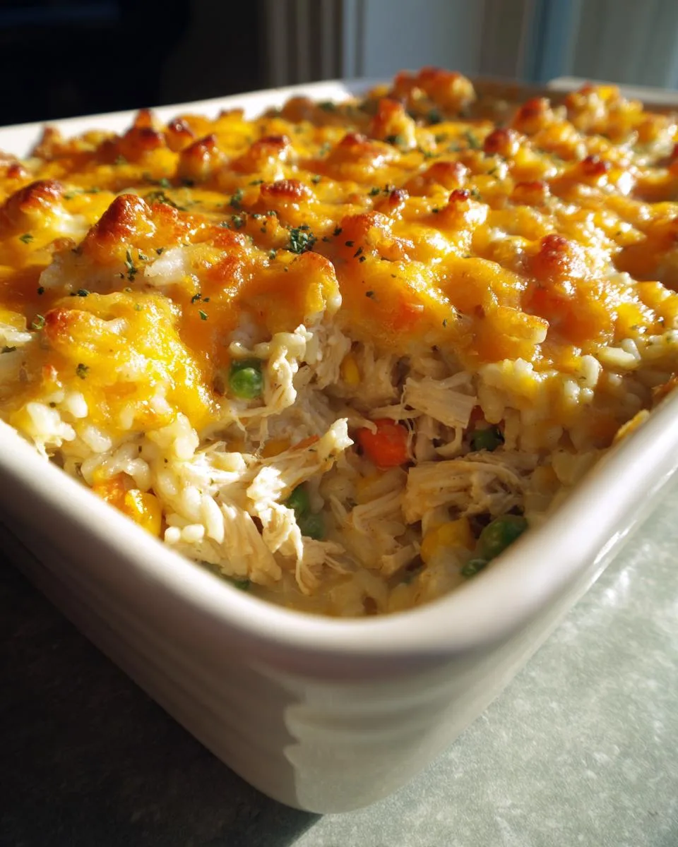 Cheesy Chicken and Rice Casserole - detail 2