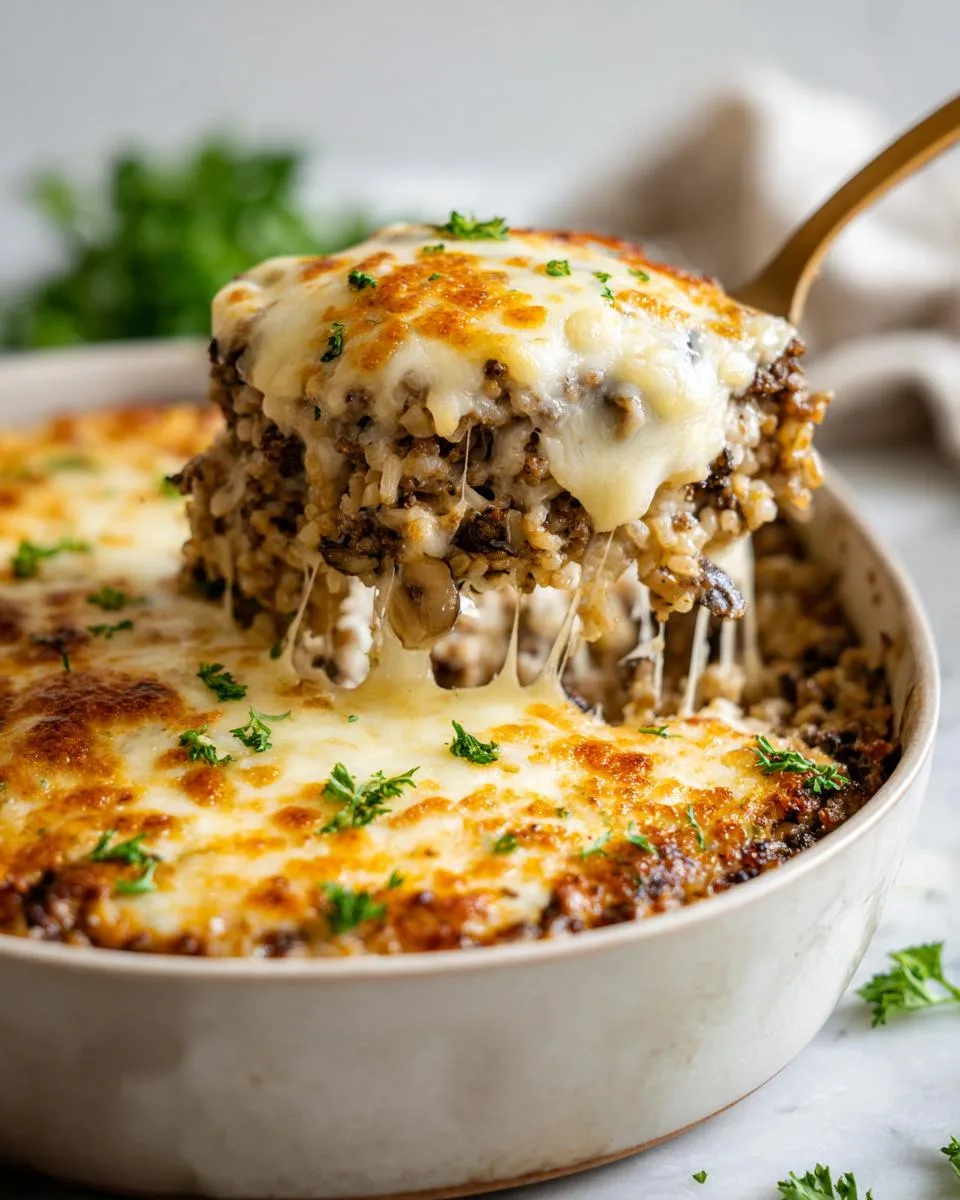 Cheesy Hamburger Rice Casserole - detail 5